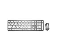 MediaRange Wireless Keyboard and Optical 4-Button Mouse Set, White/Silver