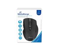 MediaRange Wireless Mouse with 5 Buttons and Optical Sensor, for Bluetooth-Enabled Devices, DPI Adjustable, Wireless Mouse with Scroll Wheel, with Side Navigation System, Colour: Black
