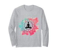 Mediation Lotus Seat, Lotus Flower, Namaste Geometry Long Sleeve T-Shirt