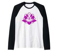 Mediation Lotus seat, Lotus Flower, Namaste Geometry Raglan Baseball Tee