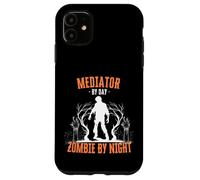 Mediator by Day Zombie by Night Funny Halloween Creepy Scary Case for iPhone 11