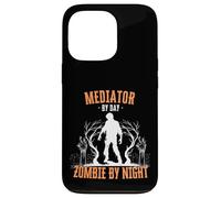 Mediator by Day Zombie by Night Funny Halloween Creepy Scary Case for iPhone 13 Pro