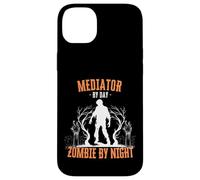 Mediator by Day Zombie by Night Funny Halloween Creepy Scary Case for iPhone 14 Plus