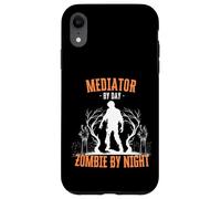 Mediator by Day Zombie by Night Funny Halloween Creepy Scary Case for iPhone XR