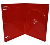 Mediaxpo Premium Glossy Red DVD Cases (14mm) - Protect and Showcase Your DVDs with Clear Acetate Cover - Full Overwrap Included (Pack of 10)