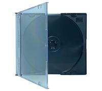 mediaxpo Premium Slim Black Jewel Cases - Protect and Showcase Your CDs - Slim CD Case for Space-Saving Storage (Pack of 10)