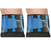 MEDiBrace Back Support Belt Back Brace for Lower Lumbar Pain Relief for Men and Women - Medical Grade Orthopaedic Waist Compression for Sciatica Nerve, Scoliosis, Disc or Lifting at Work (Pack of 2)