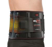 MEDiBrace Heated Back Support Belt RAY-D8 v2 - Rechargeable Back Brace with Far-Infrared FIR Heating - Lower Lumbar Back Pain Relief for Men and Women - Medical Grade Orthopaedic Waist Compression