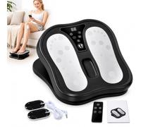 Medic Circulation Booster for Feet and Legs,Electric EMS Foot Massager with 15 Modes 50 Intensities for Plantar Fasciitis & Neuropathy Nerve Pain Relief & Muscle Relaxation,Black