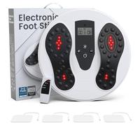 Medic Circulation Machine Blood Booster for Feet and Legs with 660NM+850NM Red Light Therapy,EMS & 4 Tens Pads,Relief for Chronic Pain,Neuropathy,and Poor Circulation