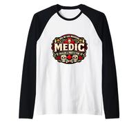 Medic Day of The Dead Día De Los Muertos Healer & Protector Raglan Baseball Tee