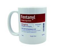 Medic Design Co. Anaesthetic Drug Label Mug, 11oz, Medical Novelty Gift for Anaesthetists, Doctors, Nurses and Vets (Fentanyl)