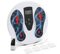 Medic Foot Circulation Blood Booster Machine with 660 + 850 Nm Infrared,EMS & 4 Tens Pads with Leg Massagers for Pain and Circulation,Plantar Fasciitis Massager