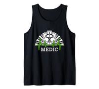 Medic Heartbeat Emergency Paramedic Ambulance Nurse Doctor Tank Top