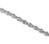 Medic Safe by Arabesques Ladies Genuine Crystal Titanium Magnetic Pink and Silver
