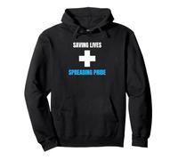 Medic Saving Lives Spreading Pride Nurse Physician Pullover Hoodie