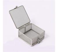 Medical 304 Stainless Steel Instrument Operation Mesh Basket with Lid, Instruments Tray Sterilization Trays Case Box,Mesh Perforated Disinfection Baskets,for Hospital, LJSMKUDU, 40 * 20 * 10cm