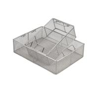 Medical 304 Stainless Steel Mesh Basket, Instrument Tray Sterilization Baskets,Mesh Perforated Disinfection Baskets,for Surgical Medical Dental Instruments, WWFKWEMK, a, 30 * 40 * 10cm