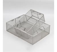 Medical 304 Stainless Steel Sterilization Basket, Instrument Sterilization Baskets,Metal Instrument Tray and Mesh Perforated Baskets Sterilization Tray,for Surgical Instruments, WWFKWEMK, a, 40 * 60