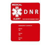 Medical Alert Card in Red Lightweight Aluminium with Custom Emergency Contact Info - Ideal for Wallet/Purse/Card Holder - Laser Etched with Your Custom Details (Design dnr)