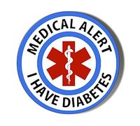 Medical Alert I Have Diabetes 10 x 56mm Vinyl Stickers Pack of 10