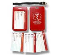 Medical Alert Luggage Tag with 3 Spare Inserts