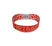 Medical Alert Type 2 Diabetic elastic Wrist band wristband TYPE two diabetes