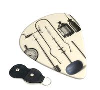 Medical Apparatus And Instruments 6 Pack Guitar Picks With Holder, Personalized Guitar Plectrums Non-Slip Portable Ukulele Bass Picks 0.71mm For Acoustic Guitar Lovers Gifts