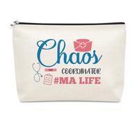 Medical Assistant Gifts for Women Makeup Bag Medical Assistants Appreciation Gift Nurses Gifts for Coworkers Friends Cosmetic Bag for Nursing Student Doctor Mom Nurses Day Birthday Gift Travel Pouch