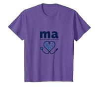 Medical Assistant: MA Making Doctors Look Good Humor T-Shirt, Kids, Purple Heather, 3 Years