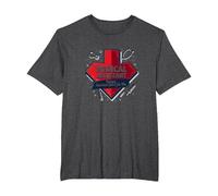 Medical Assistant: Superhero Job Title Funny Healthcare T-Shirt, Men's Big and Tall, Dark Heather Grey, 4X Tall