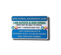 Medical Awareness Information Card (Autistic Non Verbal, Blue)