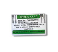 Medical Awareness Information Card (Avoident Restrictive Food Intake Disorder, A.R.F.I.D, Green)
