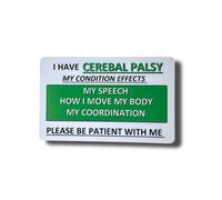 Medical Awareness Information Card (Cerebral Palsy, Please Be Patient)