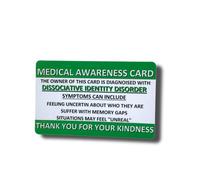 Medical Awareness Information Card (Dissociative Identity Disorder)