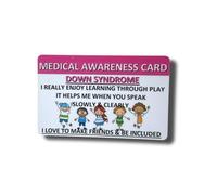 Medical Awareness Information Card (Down Syndrome, Pink)