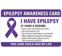Medical Awareness Information Card (Epilepsy Purple Ribbon)