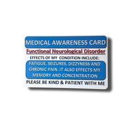 Medical Awareness Information Card (Functional Neurological Disorder)