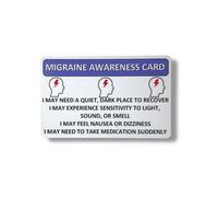 Medical Awareness Information Card (Migraine Awareness)