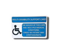 Medical Awareness Information Card (Multi Disability Conditions, Blue)