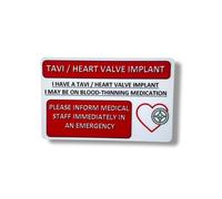 Medical Awareness Information Card (Tavi Heart Valve Implant)