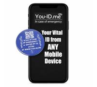 Medical Badge with QR Code, Medical Alert ID, Identity Alert, Pin Type, QR Coded, in Case of Emergency. Any Condition, Autism, Dementia, Diabetes, Epilepsy, Asthma, ADHD, SEN, Special Needs (Blue)