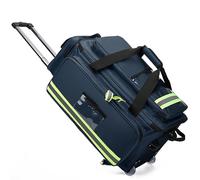 Medical Bag on Wheels, Trauma Responder Bag, Large Capacity, 1800D Oxford Cloth, Multi-Pocket Interior, Non-Slip Feet, Reflective Strips for Health Professionals