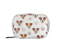 Medical Bag Vitamins Travel case for Purse Jack Russell Dog Face Paw