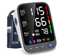 Medical Blood Pressure Monitors, Upper Arm Large Cuff Blood Pressure Machine for Home Use, Super Large 6.4” LED Display | CE Certified | MHRA Registered | 2 * 120 Sets Memory | Heart Rate Monitor