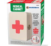 Medical Cabinet First Aid Wall Mounted Medicine Box Lockable Latch Home Storage