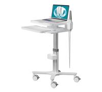 Medical Cart Trolley, Mobile Adjustable Height Dental Cart with Oral Scanner Holder for for Hospital, Dental