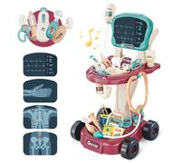 Medical Cart with X-ray Screen Combo Set (with Light Effects, 3 AG13 Button Batteries Included)