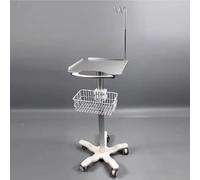 Medical Carts with Wheels, Medical Trolley Cart Ecg Cart, Large Tabletop, with Storage Rack and Hooks, Space-saving, Easy to Move