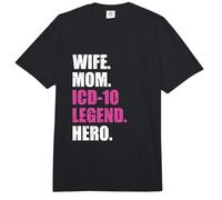 Medical Coder Wife Mom ICD-10 Legend Biller Medical Coding Comfort Colors Adult Heavyweight T-Shirt